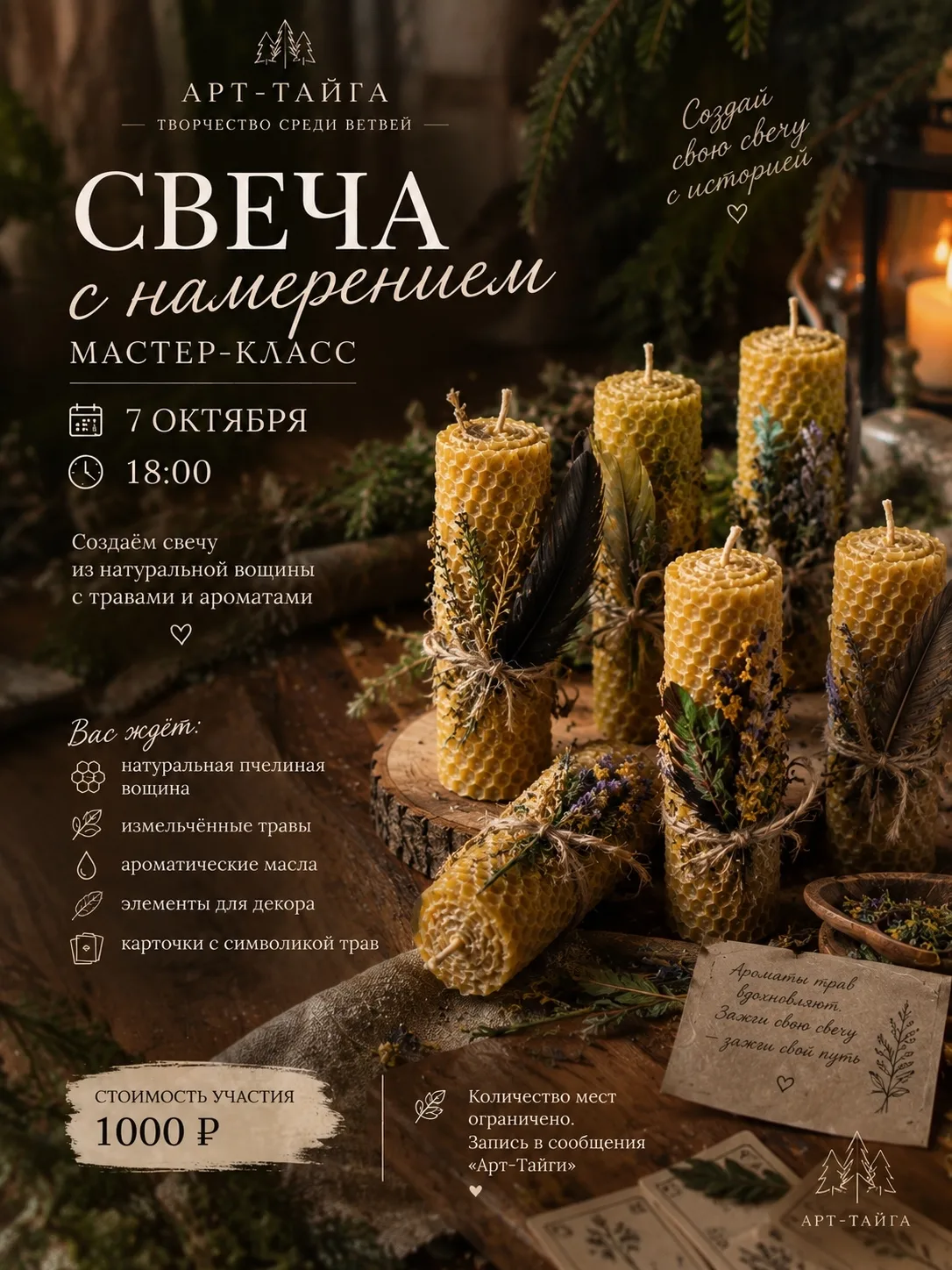 🕯 Свеча из вощины — в «Арт-Тайге» 🌿