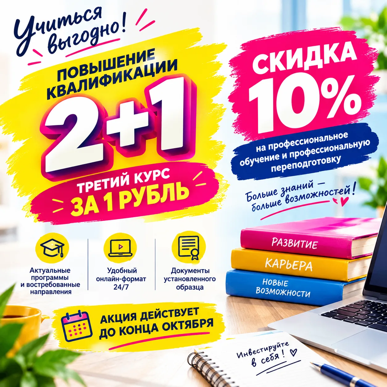 🔥 В БИПО — две акции на обучение в октябре!
