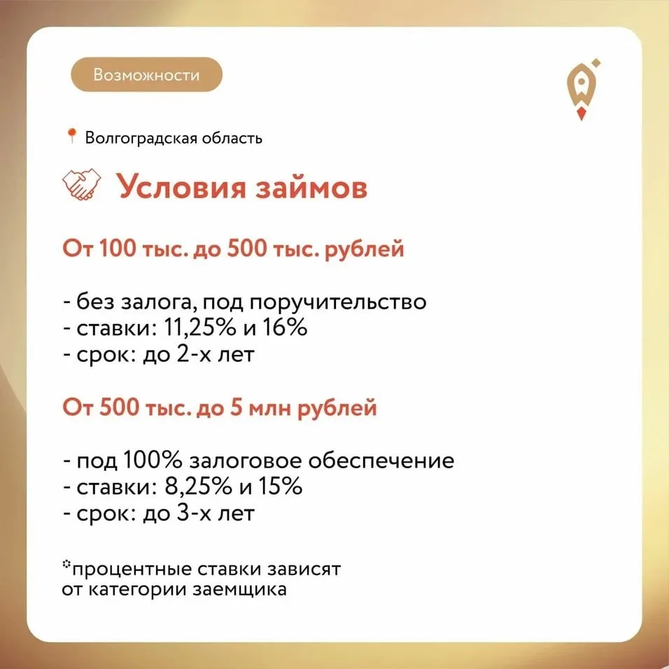 Предприниматель из Волгоградской области? Можно получить льготное финансирование на развитие бизнеса