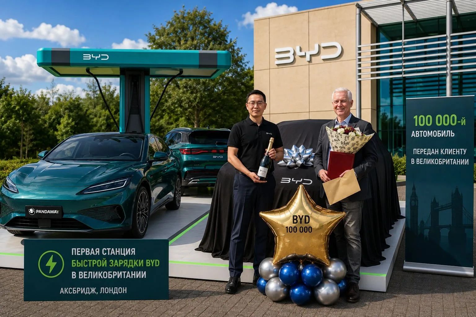 BYD отчиталась о 100 000 проданных машинах в Великобритании и заявила, что стала самым быстрым бренд