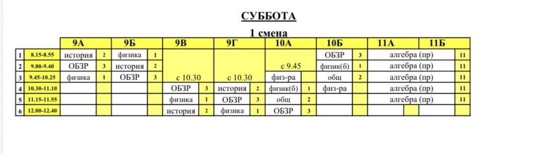 Расписание 03.10.26