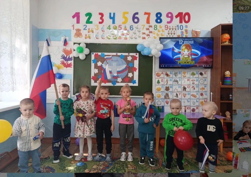 🇷🇺В преддверии Дня России в разновозрастной дошкольной группе детского сада МОУ СОШ п...