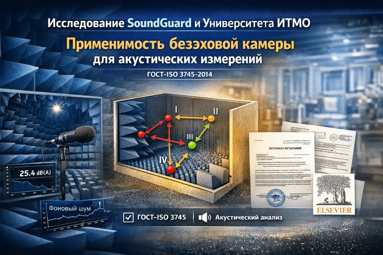 SoundGuard участвует в исследовании акустических измерений в безэховой камере ИТМО