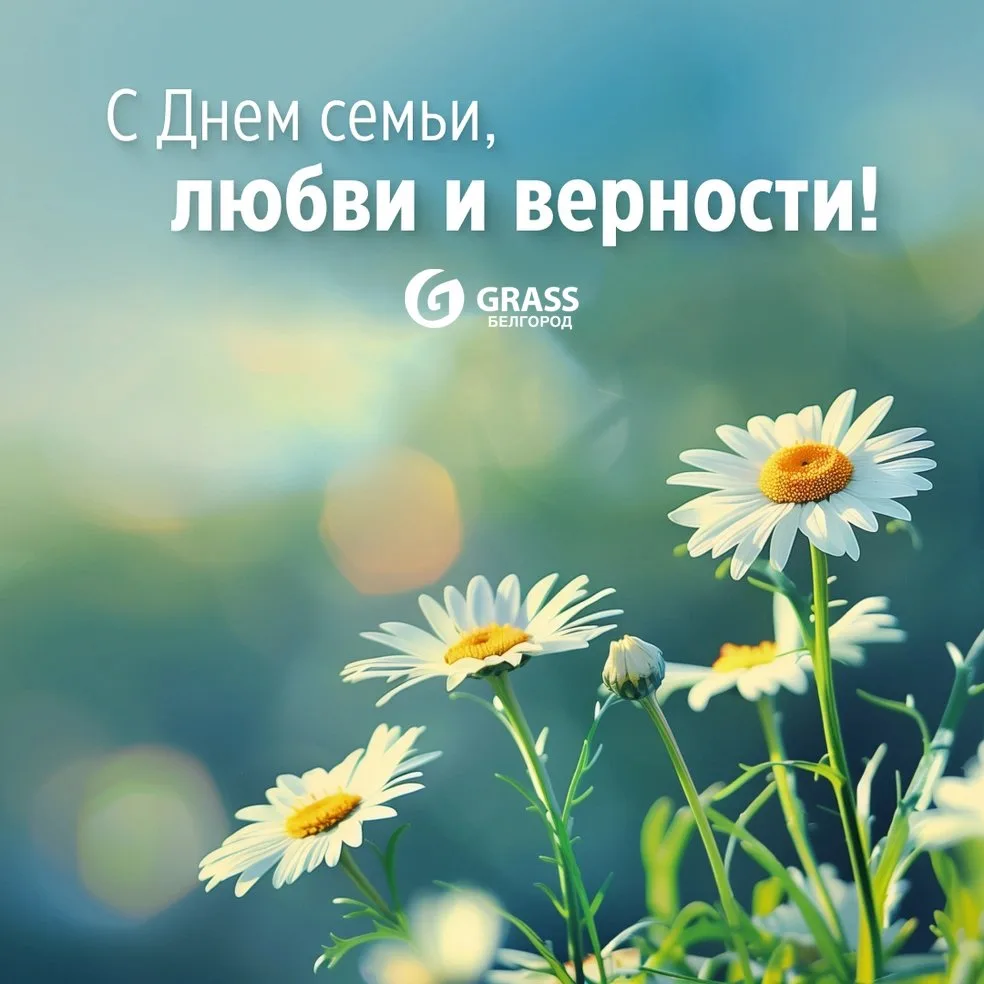 🌸 Коллектив GRASS поздравляет всех с Днём семьи, любви и верности! 🌸