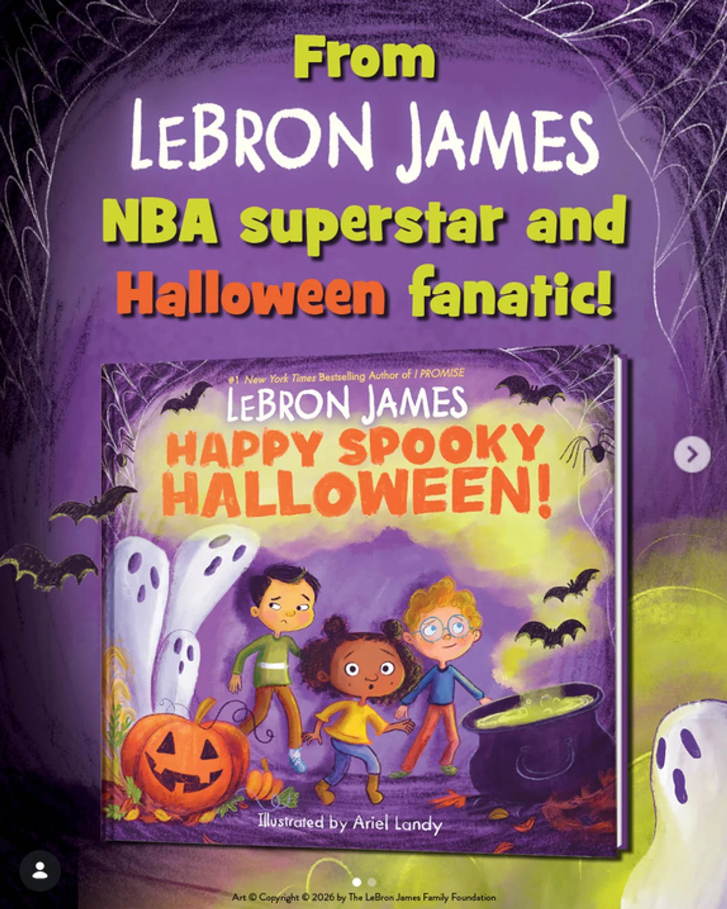 🏀 Леавтор: Книга для детей про Хэллоуин от Леброна Джеймса поступила в продажу

😭 — теперь понятно