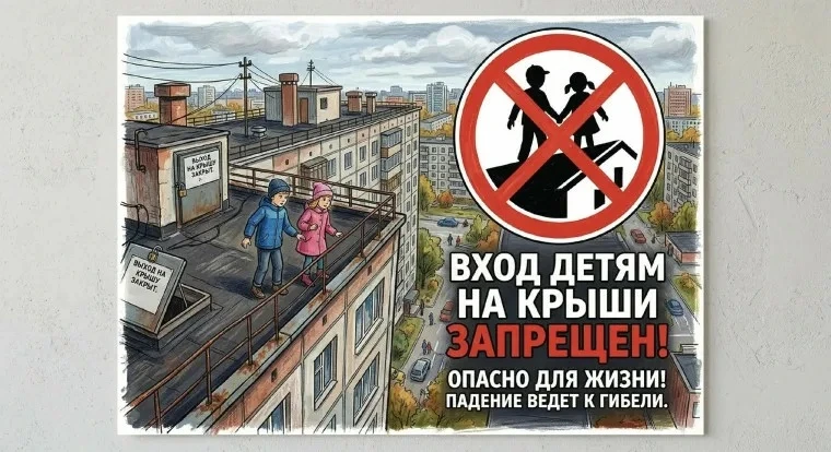 💥 ПАМЯТКА по безопасности для детей и их родителей “О запрещении нахождения на крышах зданий, на ст