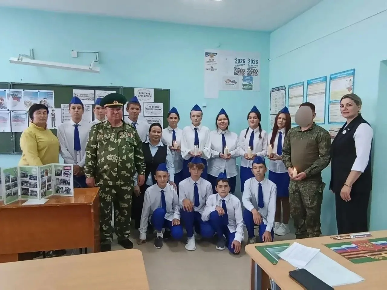 В селе Усман-Ташлы прошел урок мужества с участием бойца СВО