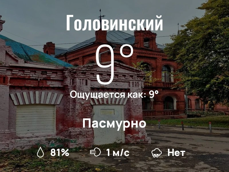 Что с погодой в Головинском?