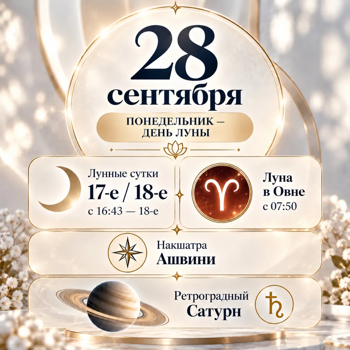 🌙 Астрологический настрой дня | 28 сентября