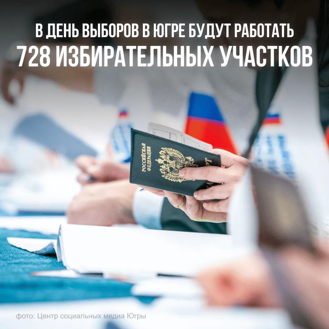 С 18 по 20 сентября в Югре состоятся выборы федерального, регионального и муниципального уровней
⁣
Д