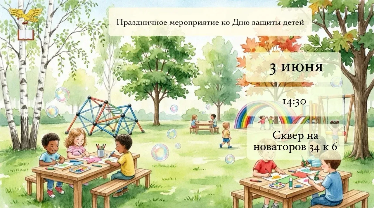 🎈 Анонс. Праздник ко Дню защиты детей пройдёт в Обручевском районе