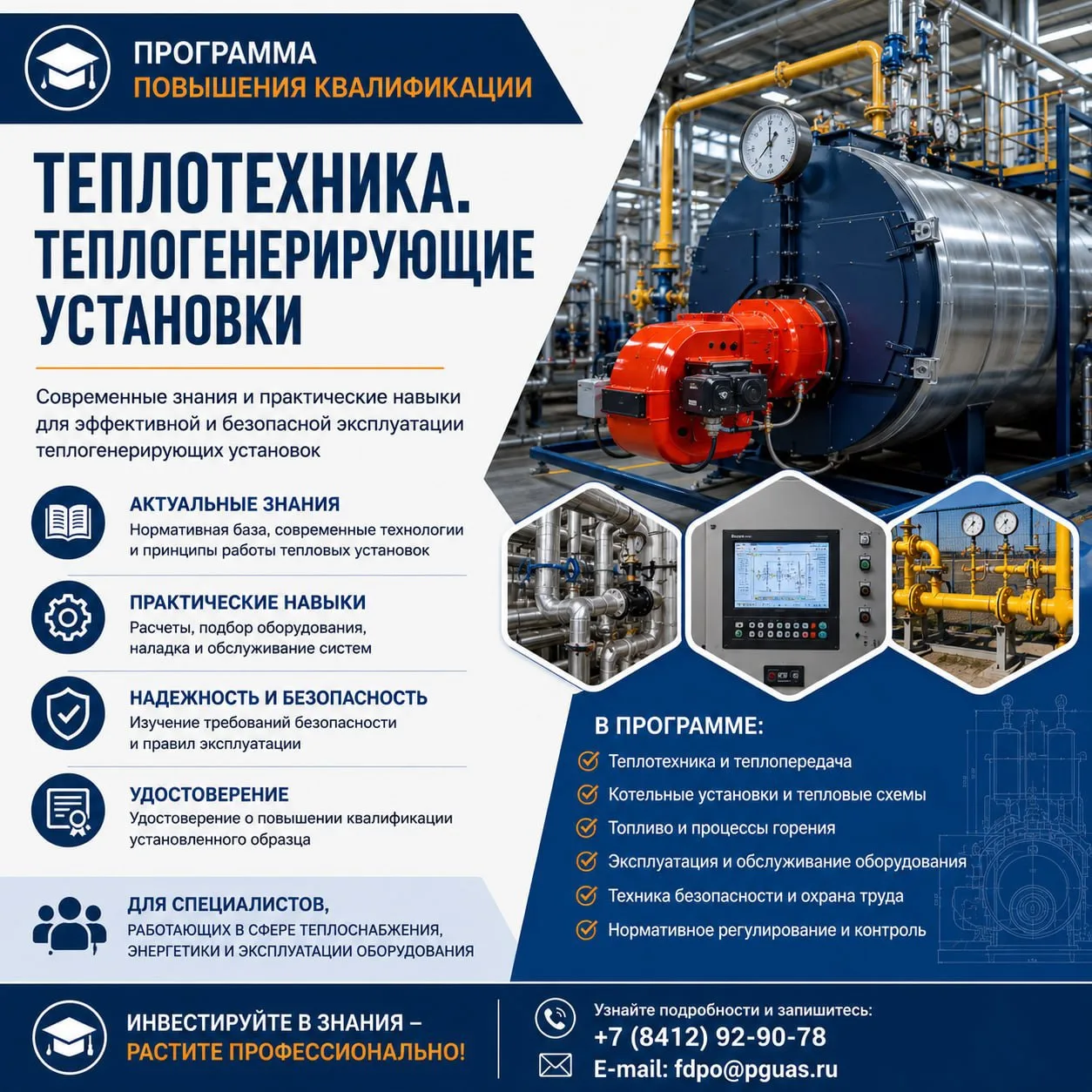 ♨️ Хотите уверенно разбираться в современных теплогенерирующих установках и повысить свою профессион