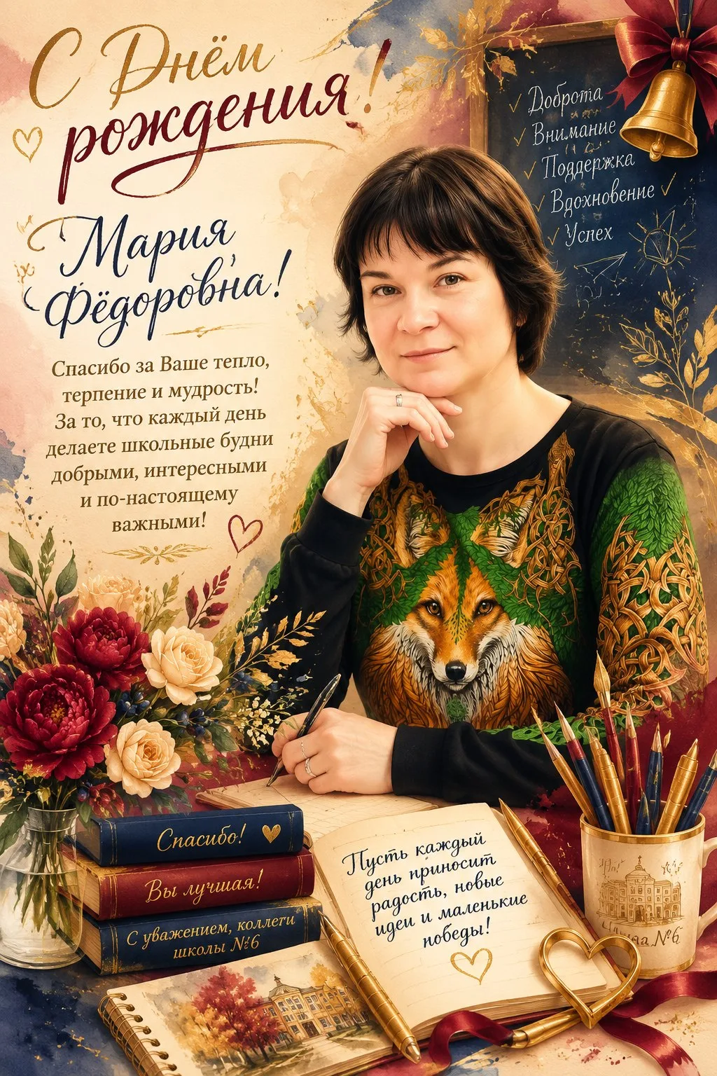 Сегодня свой День рождения отмечает воспитатель Мария Фëдоровна💐