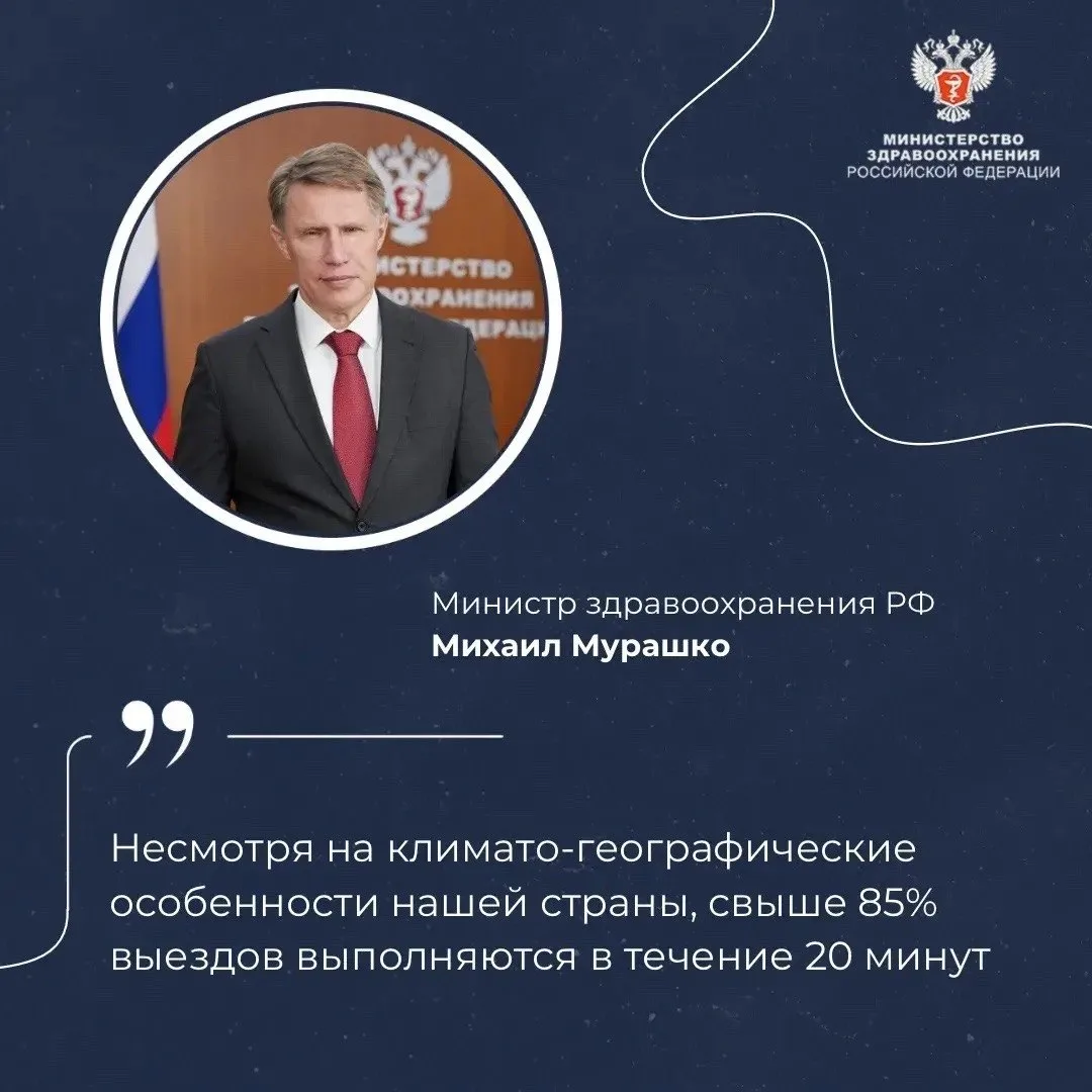 Минздрав России (VK)

Михаил Мурашко: Свыше 85% выездов скорой медицинской помощи выполняются в тече
