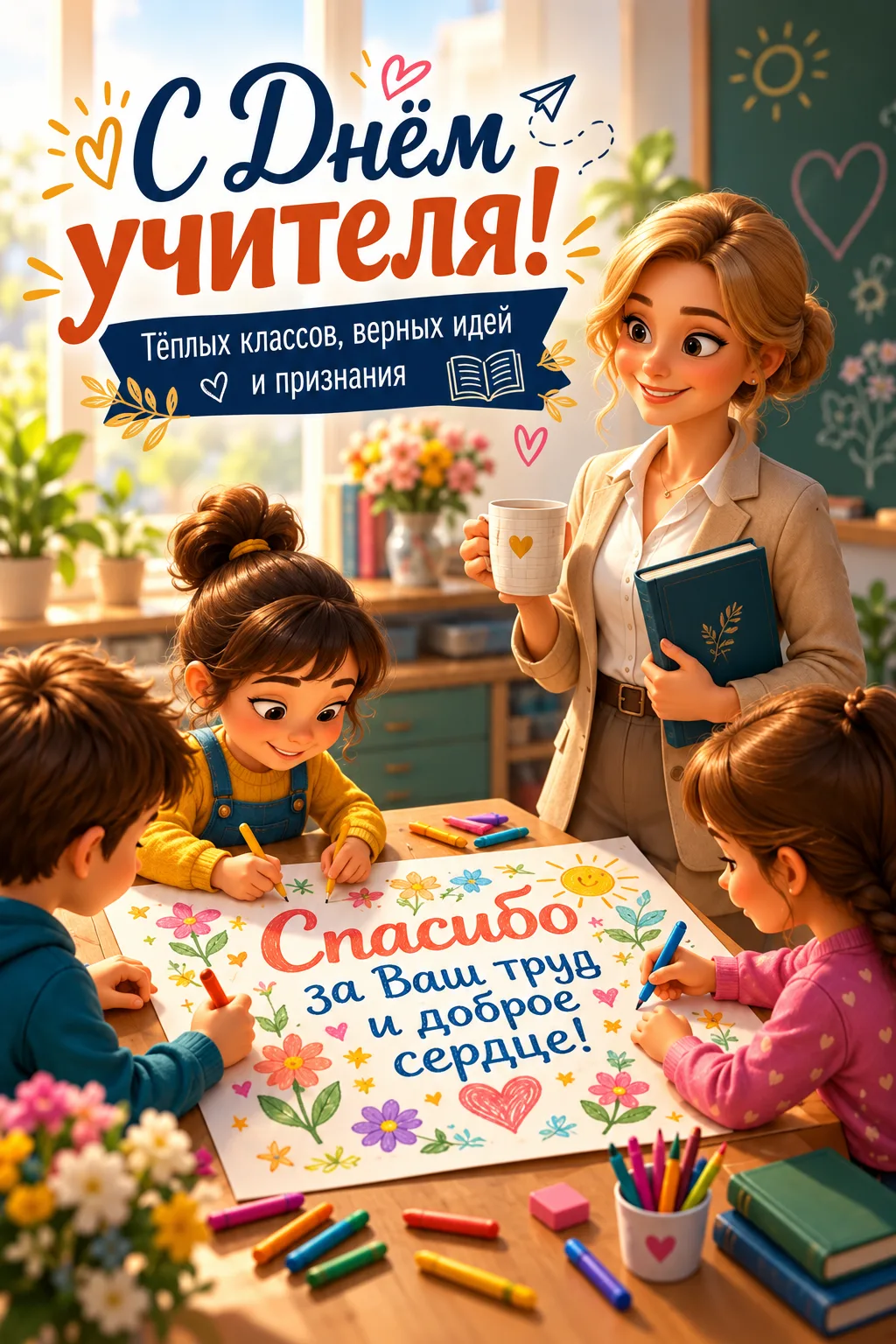 🌸📚 С Днём учителя!
