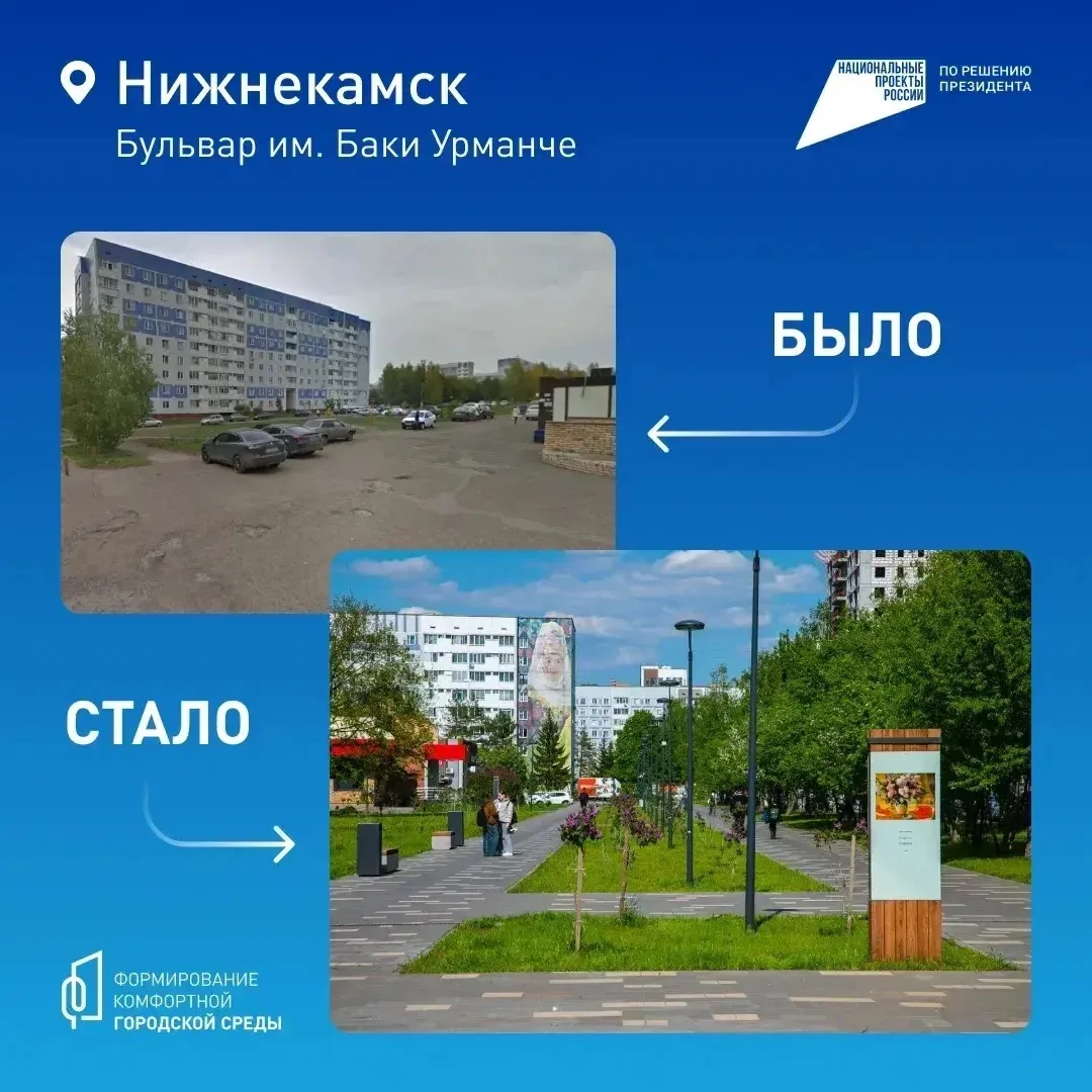 Дорогие нижнекамцы, сейчас идет голосование за общественные пространства, которые будут...