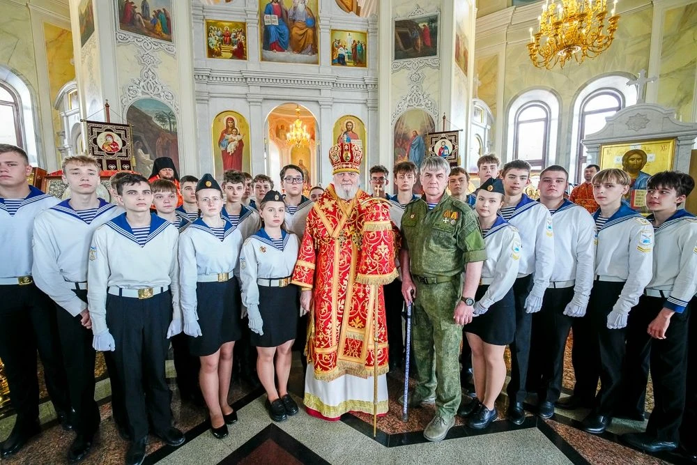 Кадеты курских школ посетили Пасхальный молебен в рамках Георгиевского сбора   По традиции в рамках 