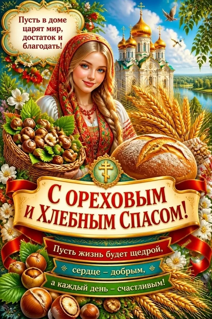 Пoздpaвляю c Оpeхoвым и Хлебным Спаcом! 🙏
