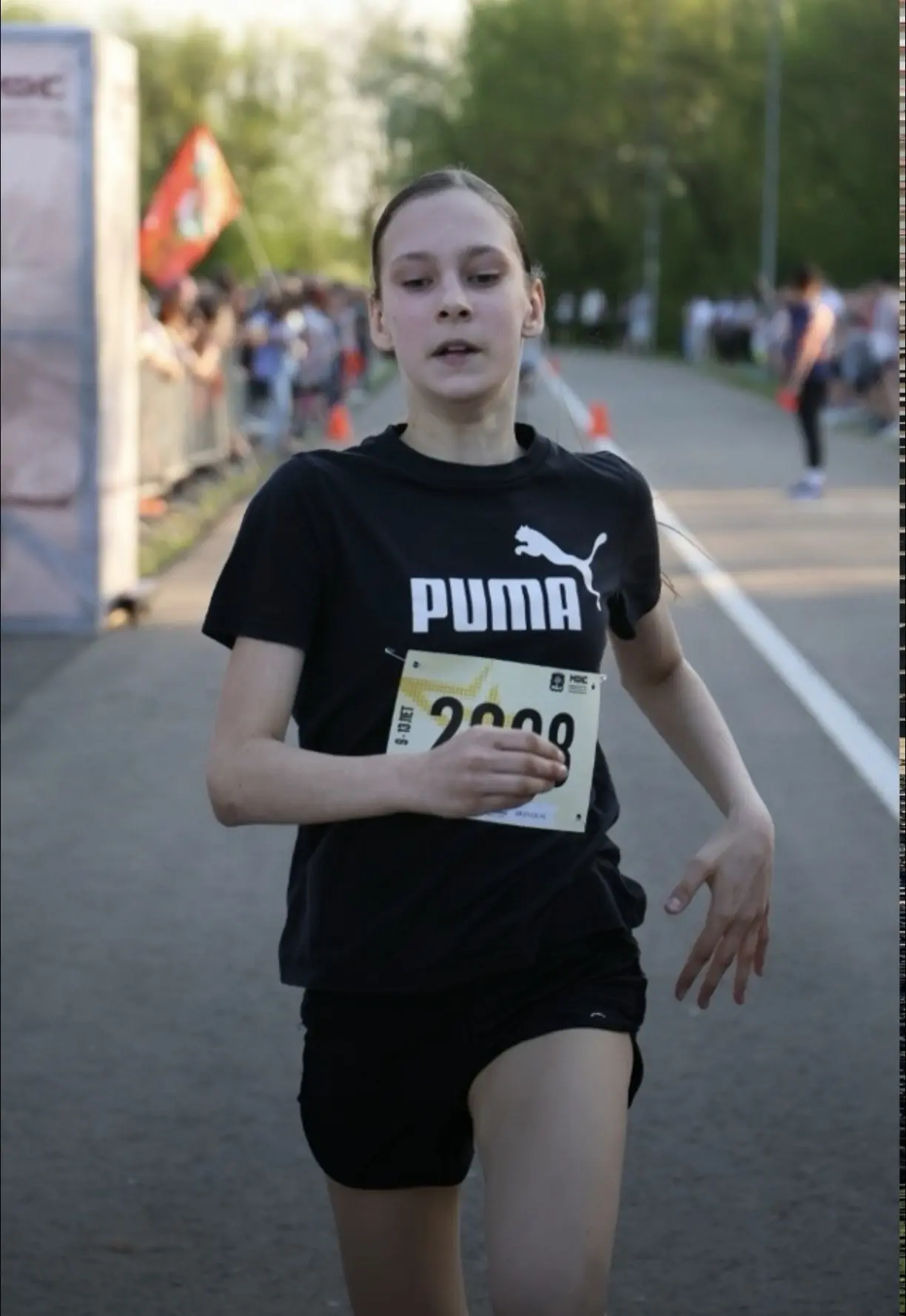 🏃‍♀️ Наша гордость: Дарья Сергач на «Партизанском забеге»! Ученица 7 «В» класса Дарья Сергач приняла