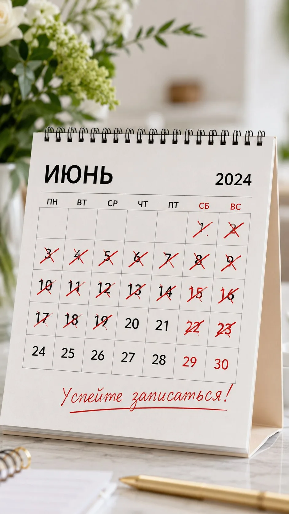 График на июнь: успейте записаться 🗓