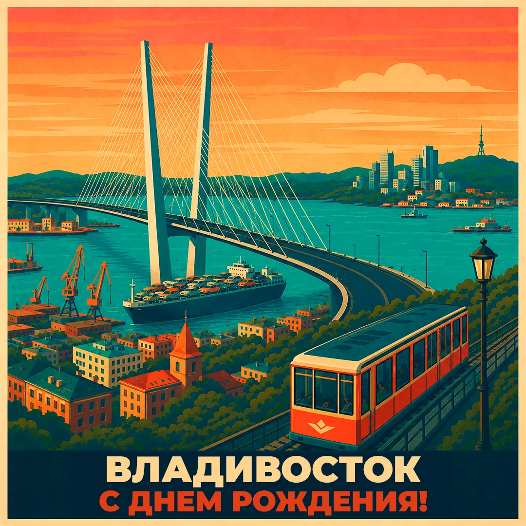 🌊 С Днём Владивостока — городу 166 лет!
Представьте: туманное летнее утро 1860 года, гавань на бере