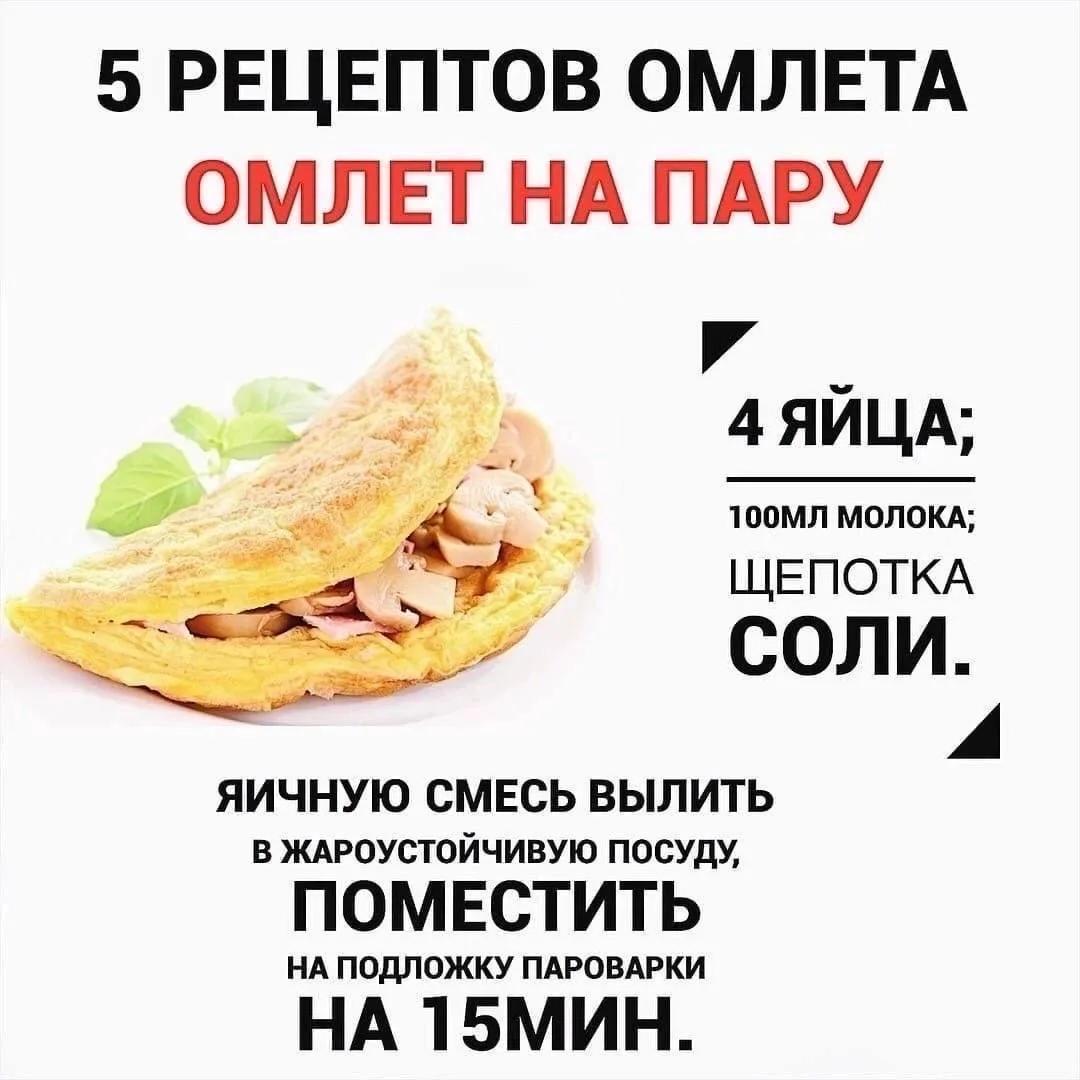 Омлет — прекрасный вариант завтрака для тех, кто хочет похудеть 🍳