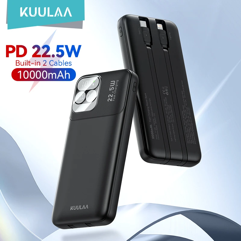 Внешний аккумулятор KUULAA Power Bank 10000 мАч PD 22,5 Вт.