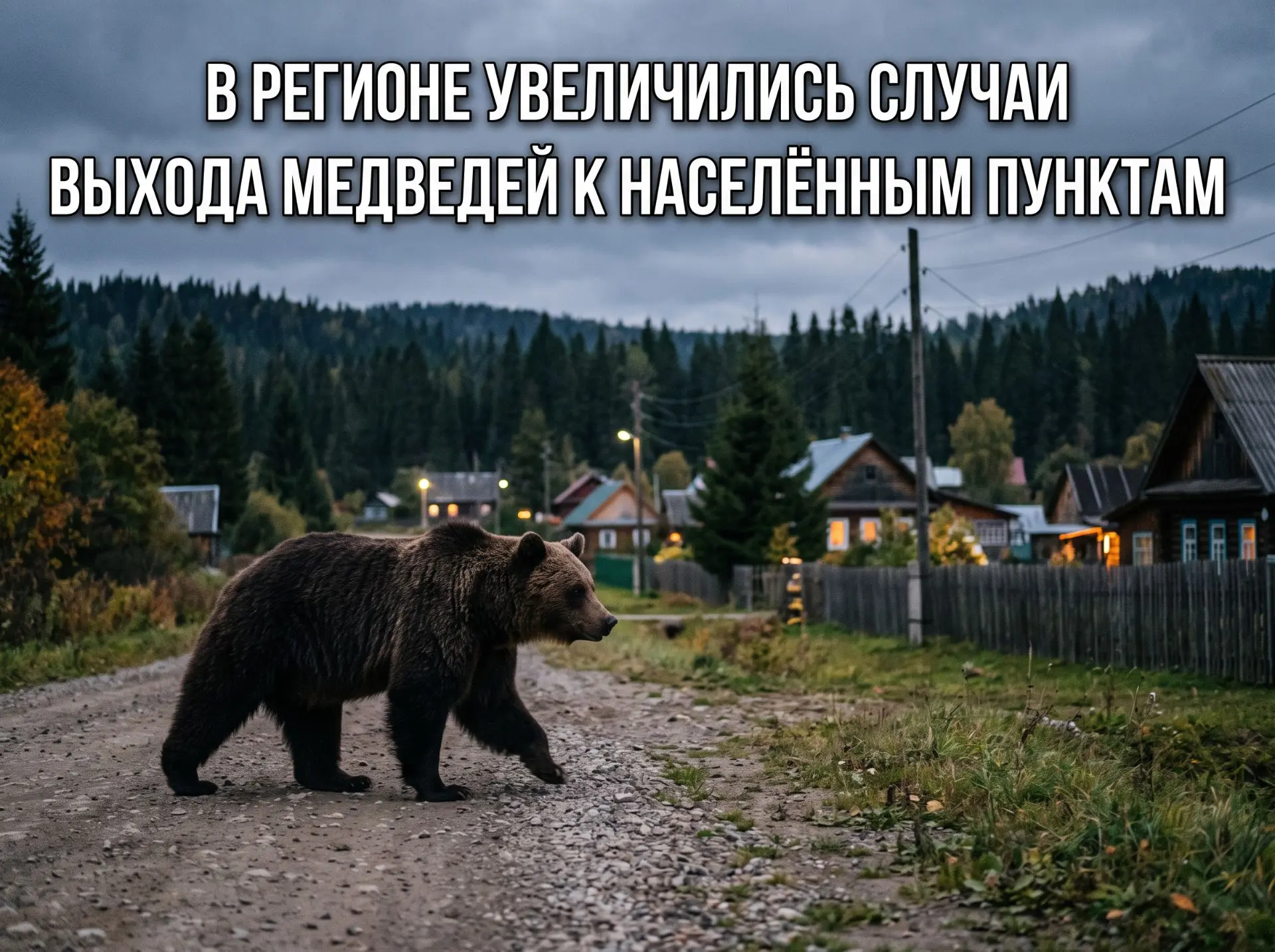 В регионе увеличились случаи выхода медведей к населенным пунктам