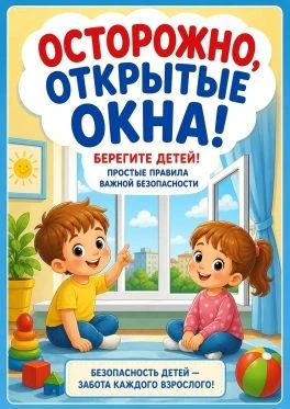 Безопасность превыше всего: напоминание об опасности открытых окон

Наступление теплого времени года