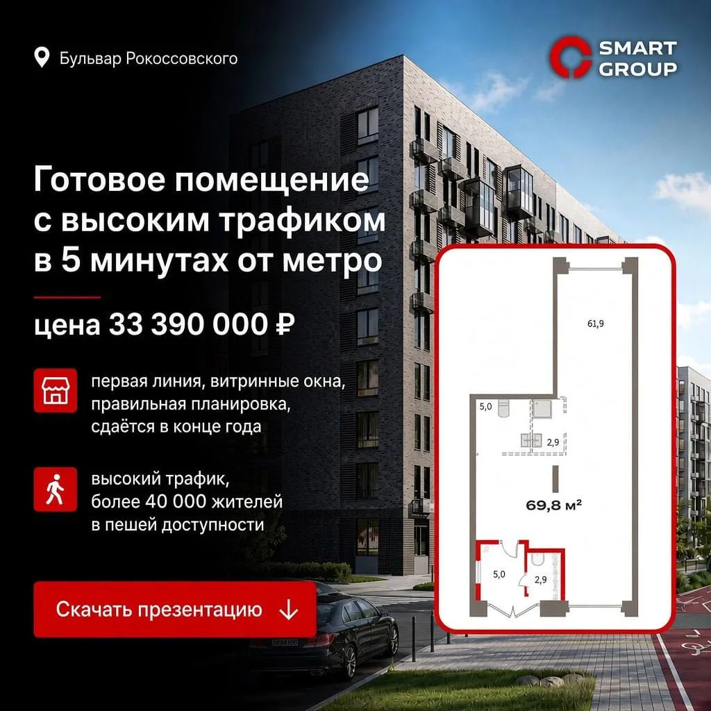 Готовое помещение в Москве с высоким трафиком🔥