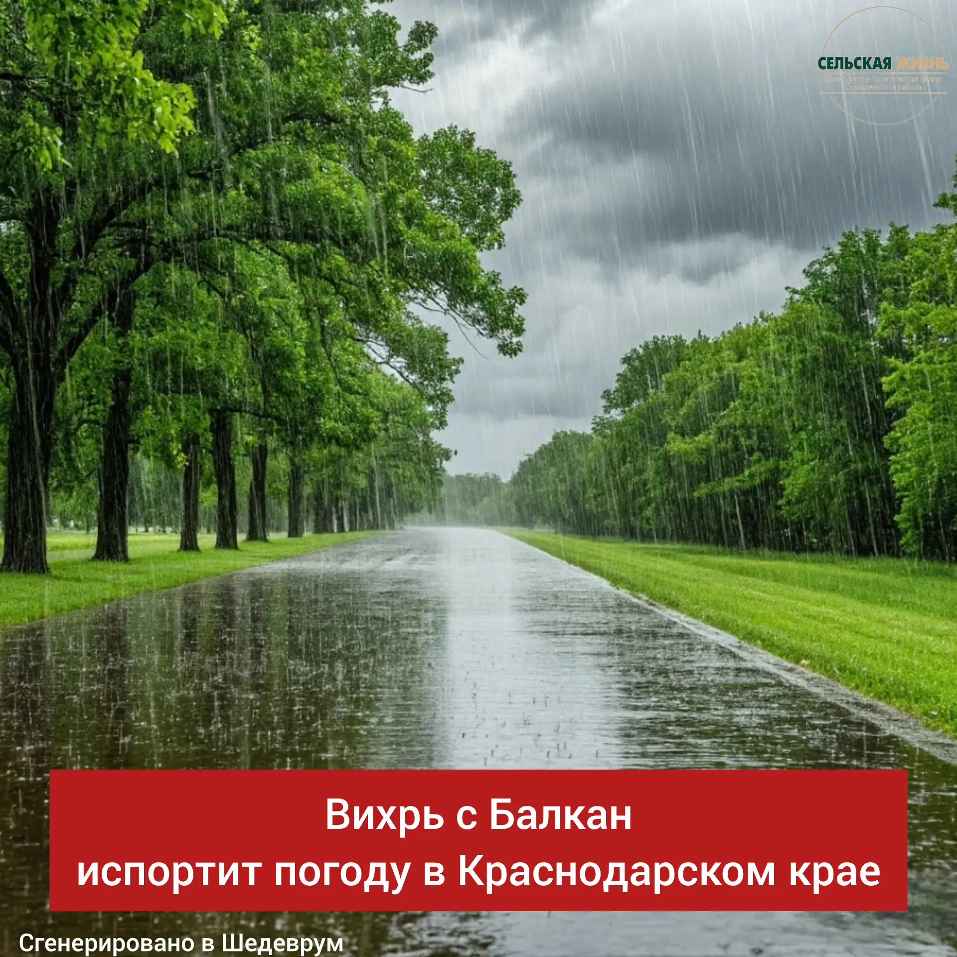 Вихрь с Балкан испортит погоду в Краснодарском крае.