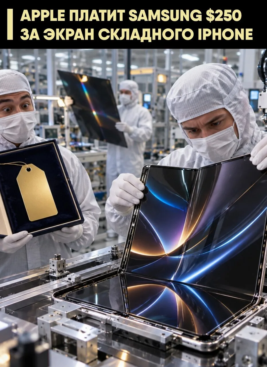 Apple, как сообщается, будет платить Samsung по $250 за каждый iPhone Duo за складные O...