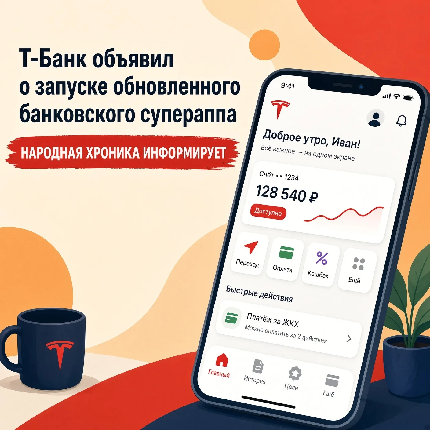 Т-Банк объявил о запуске обновленного банковского супераппа. В приложении сделали акцен...