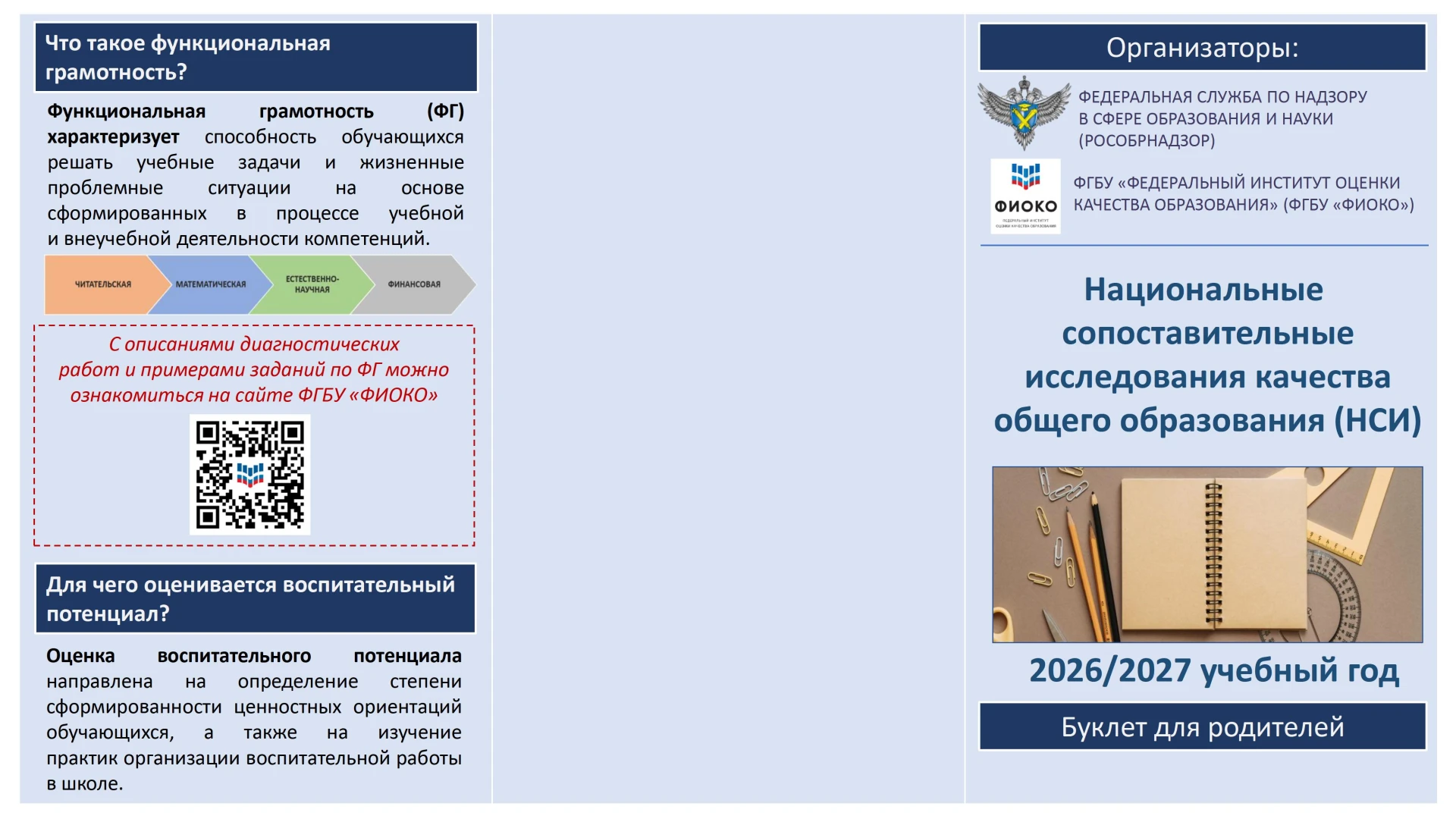 📢 Внимание, родители! В октябре — Национальные сопоставительные исследования (НСИ)