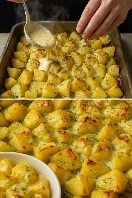 НЕЖНЕЙШИЙ КАРТОФЕЛЬ ПОД СЫРНОЙ ШУБОЙ — ПАЛЬЧИКИ ОБЛИЖЕШЬ! 🤤🍴
Это тот случай, когда самые простые п