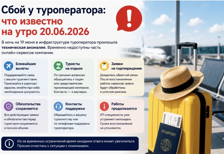 💥 Сегодня случился коллапс у туроператора ФанСан - хакеры взломали сайт, туры не продаются ни на са