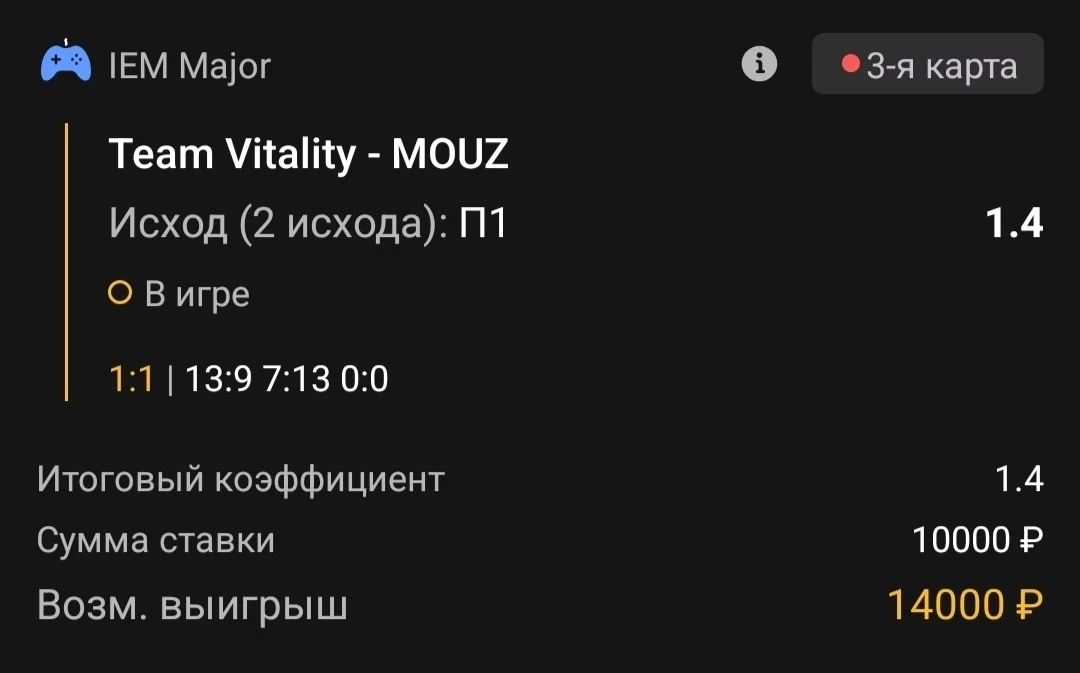 Победа Vitality

Ставим тут: MELBET.RU