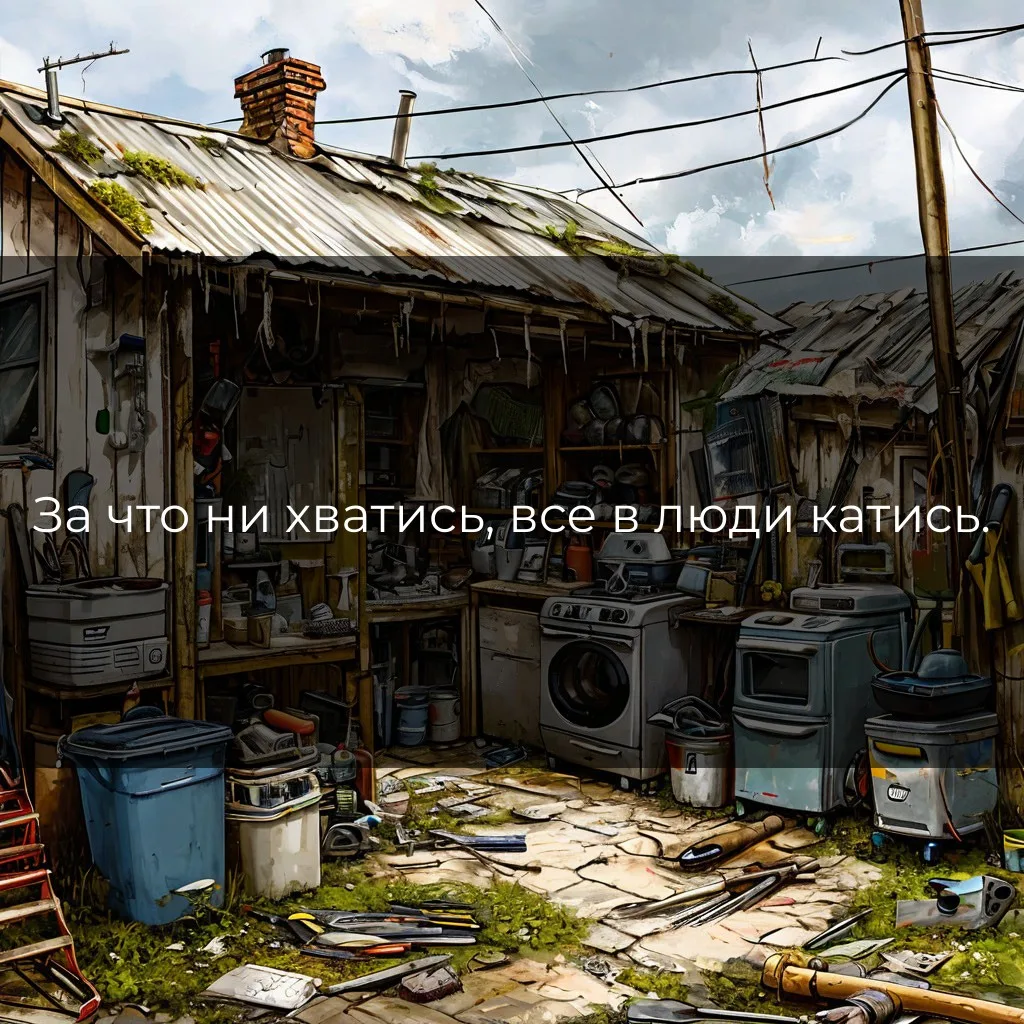 За что ни хватись, все в люди катись.