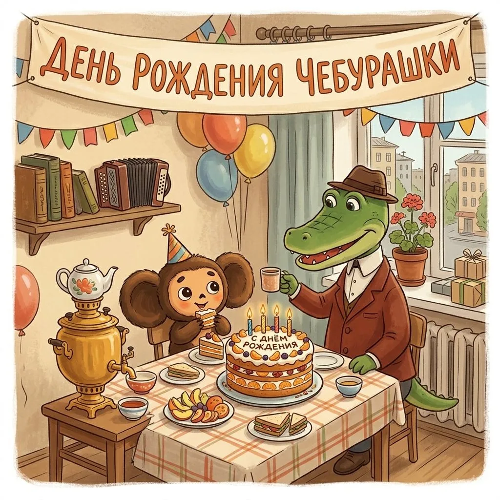 🍊 Самый добрый и ушастый герой отечественной мультипликации сегодня отмечает свой день...