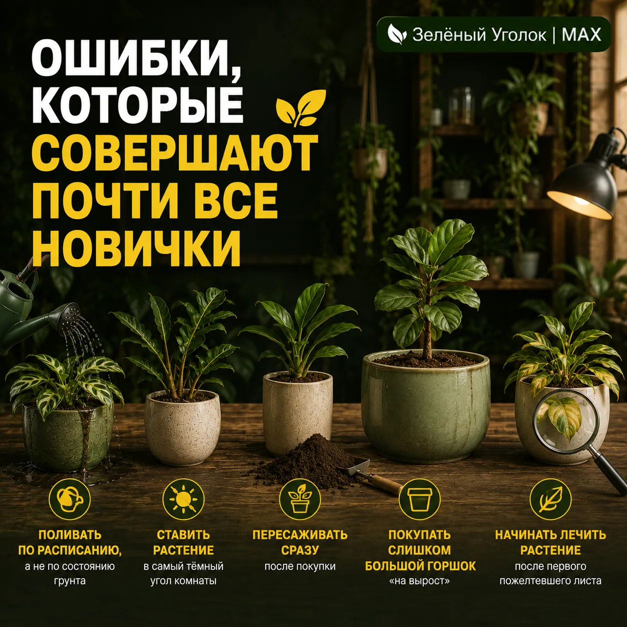 🌿 ОШИБКИ, КОТОРЫЕ СОВЕРШАЮТ ПОЧТИ ВСЕ НОВИЧКИ
 
Купить растение проще, чем понять его.
 
Вот ошибки
