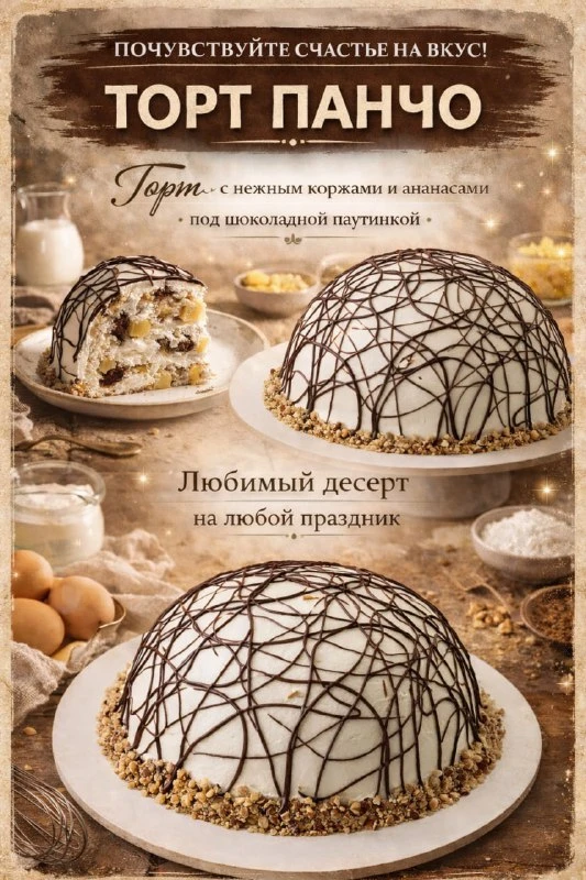 ЧЕСТНО СКАЖУ — СКОЛЬКО БЫ ТОРТОВ Я НИ ПЕКЛА, ПАНЧО ВСЕГДА В ТОПЕ! ШОКОЛАДНЫЙ БИСКВИТ, П...