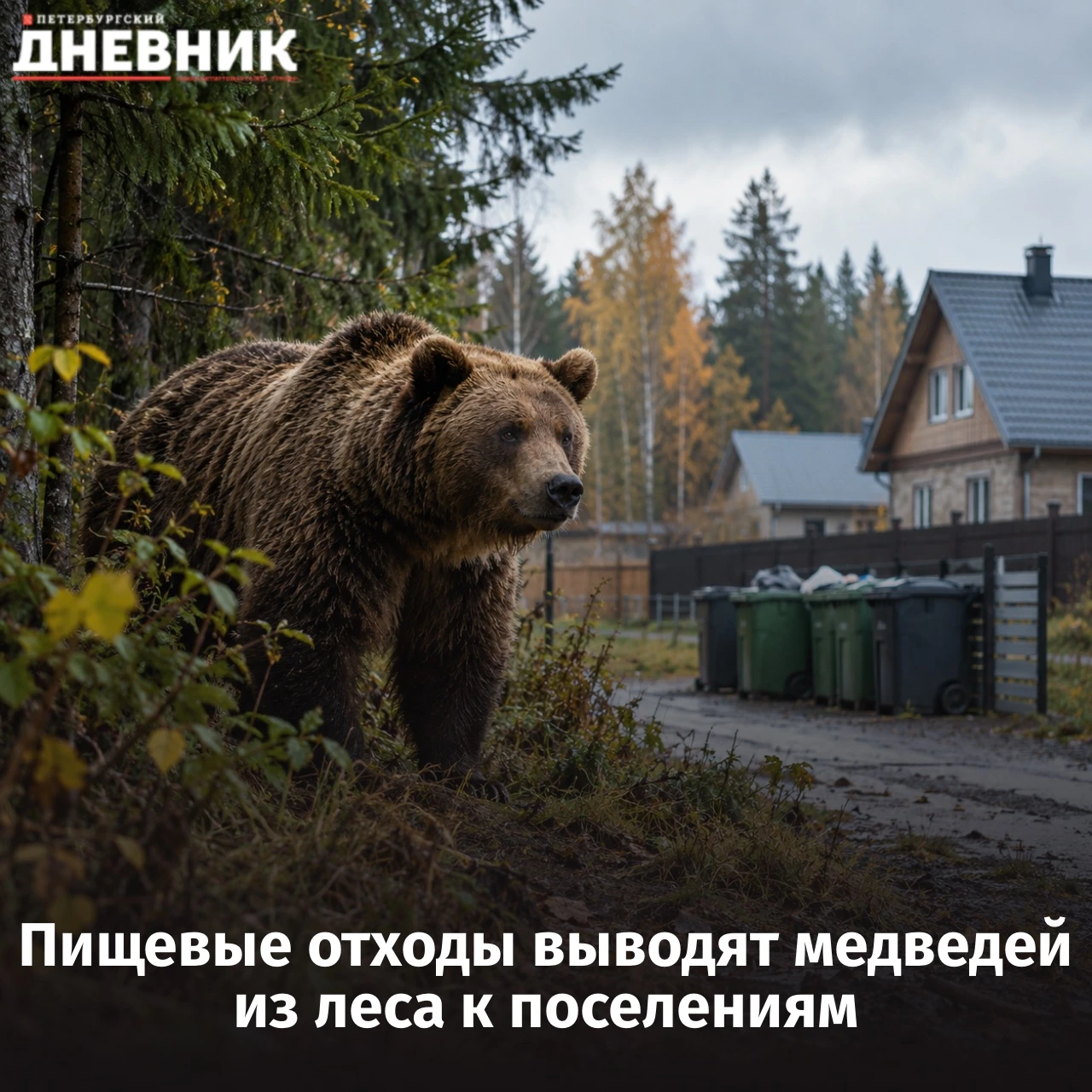 🐻 35 выходов медведей к поселкам зафиксировали в Ленобласти за два месяца