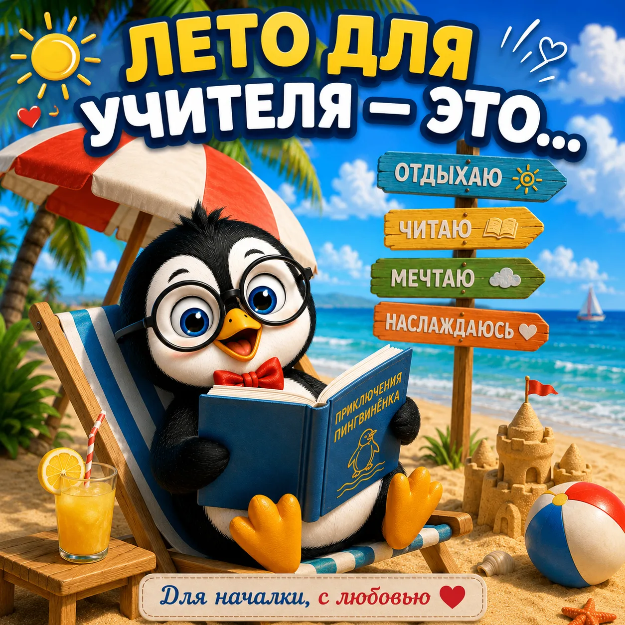 Продолжите фразу:
Лето для учителя — это...
Для кого-то отдых.
Для кого-то новые идеи.
Для кого-то в