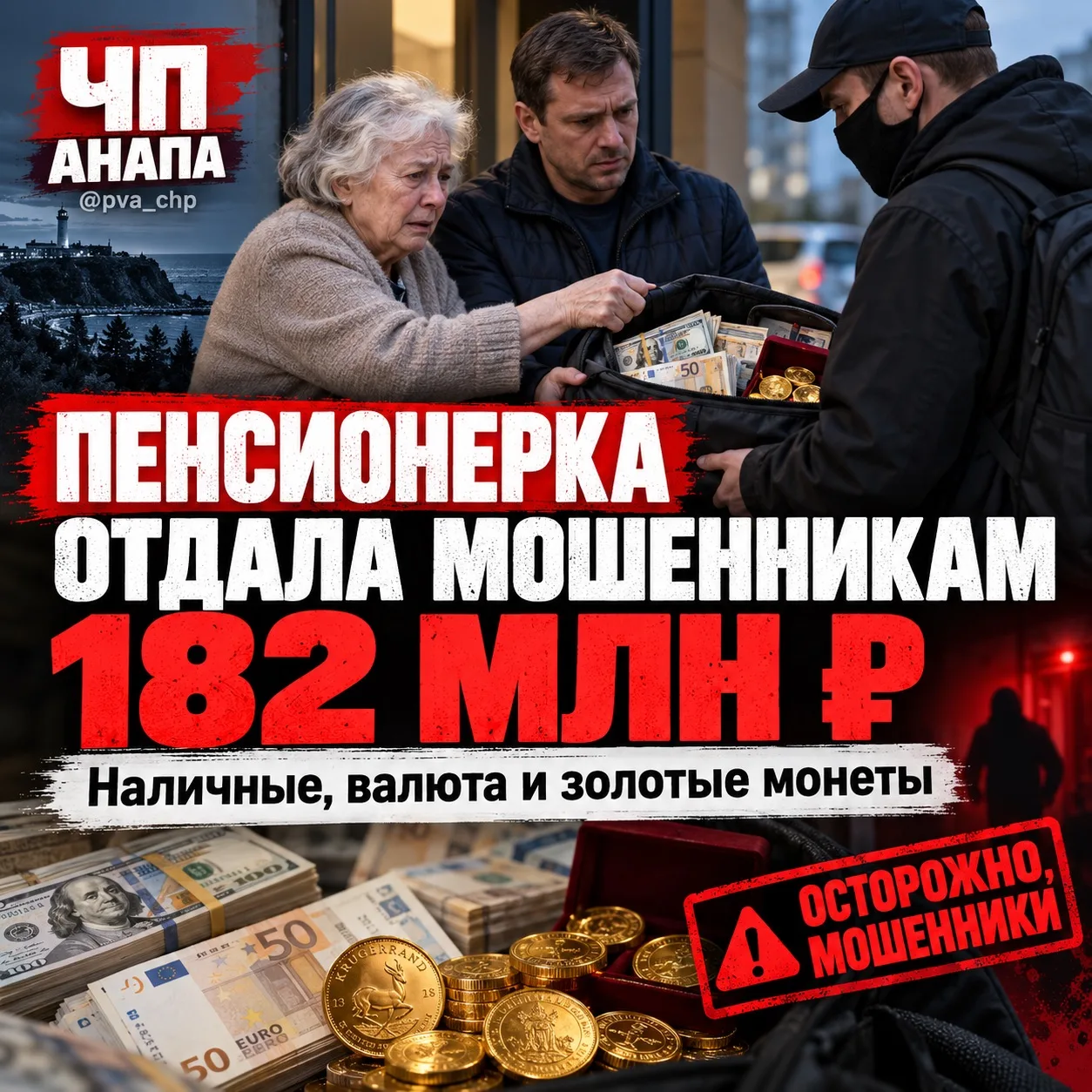 😳 ПЕНСИОНЕРКА ОТДАЛА МОШЕННИКАМ ПОЧТИ 182 МЛН РУБЛЕЙ