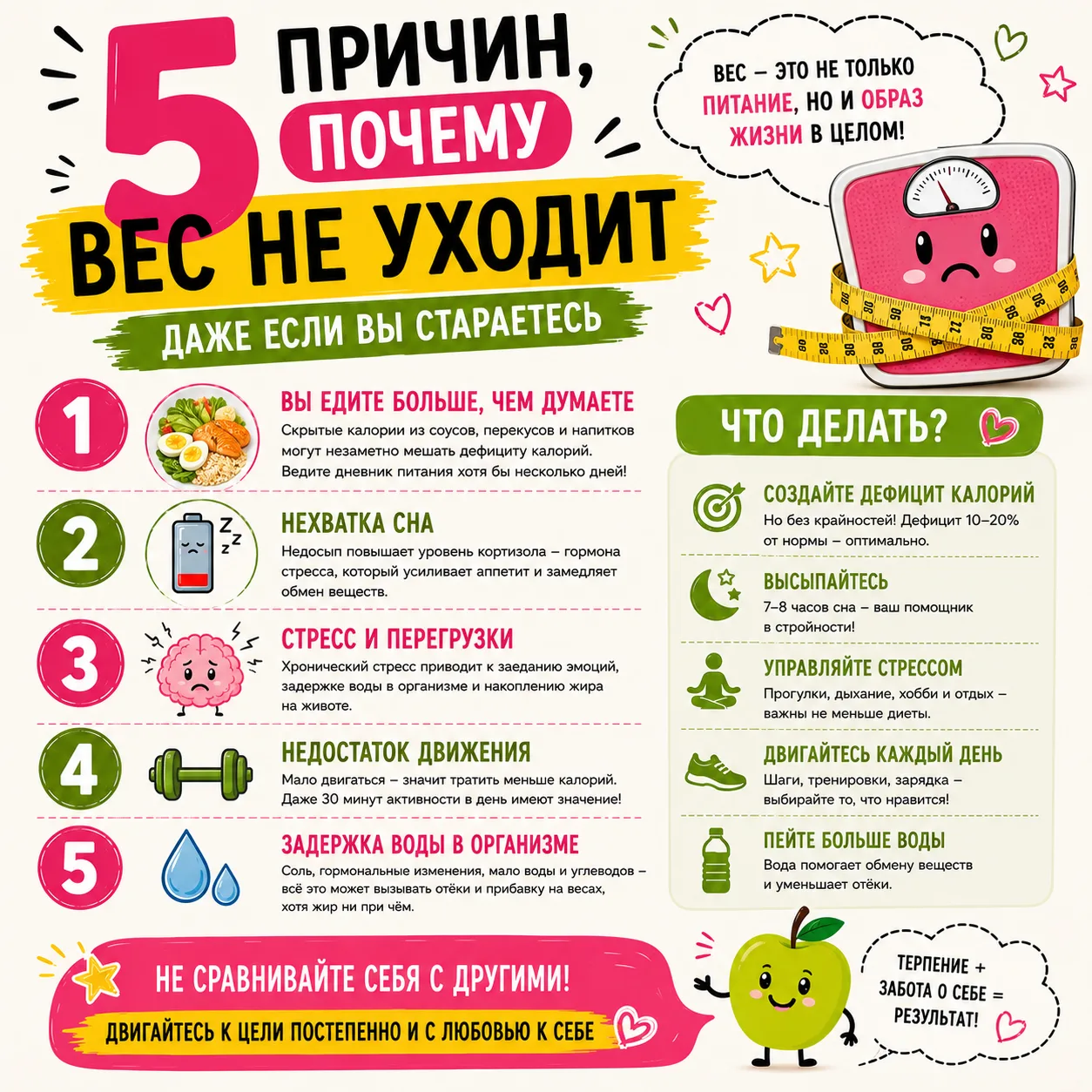 5 причин, почему вес не уходит