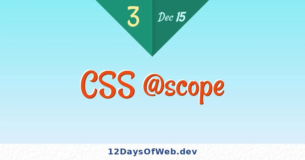 🎯 CSS @scope: способ ограничить область действия стилей

До сих пор в CSS не было простого и надёжн