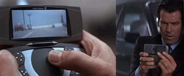 В телефоне из фильма «Завтра не умрёт никогда» 1997 года были пульт для управления авто...