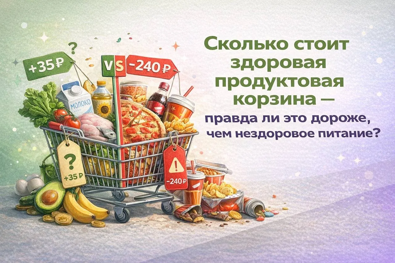 «Здоровое питание — это дорого»: миф или экономическая ошибка?  Тезис о том, что рациональное питани