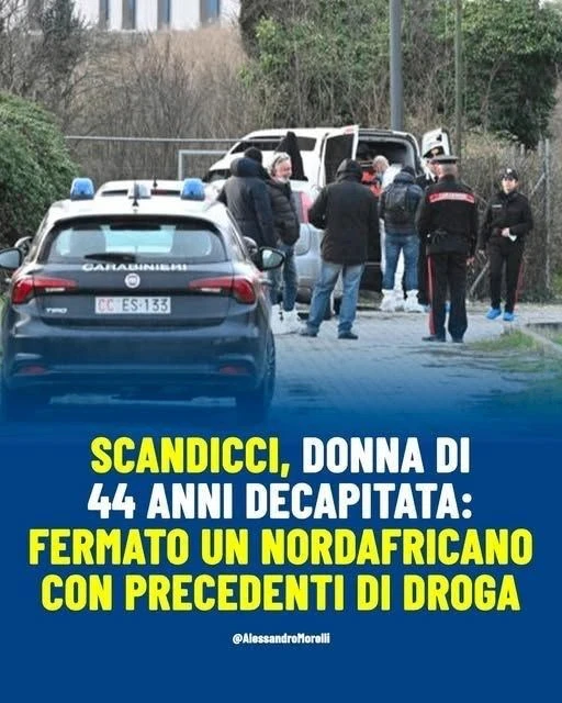 В итальянском городе Скандиччи 44-летнюю женщину обезглавил мигрант из Африки. 

Преступление вызвал