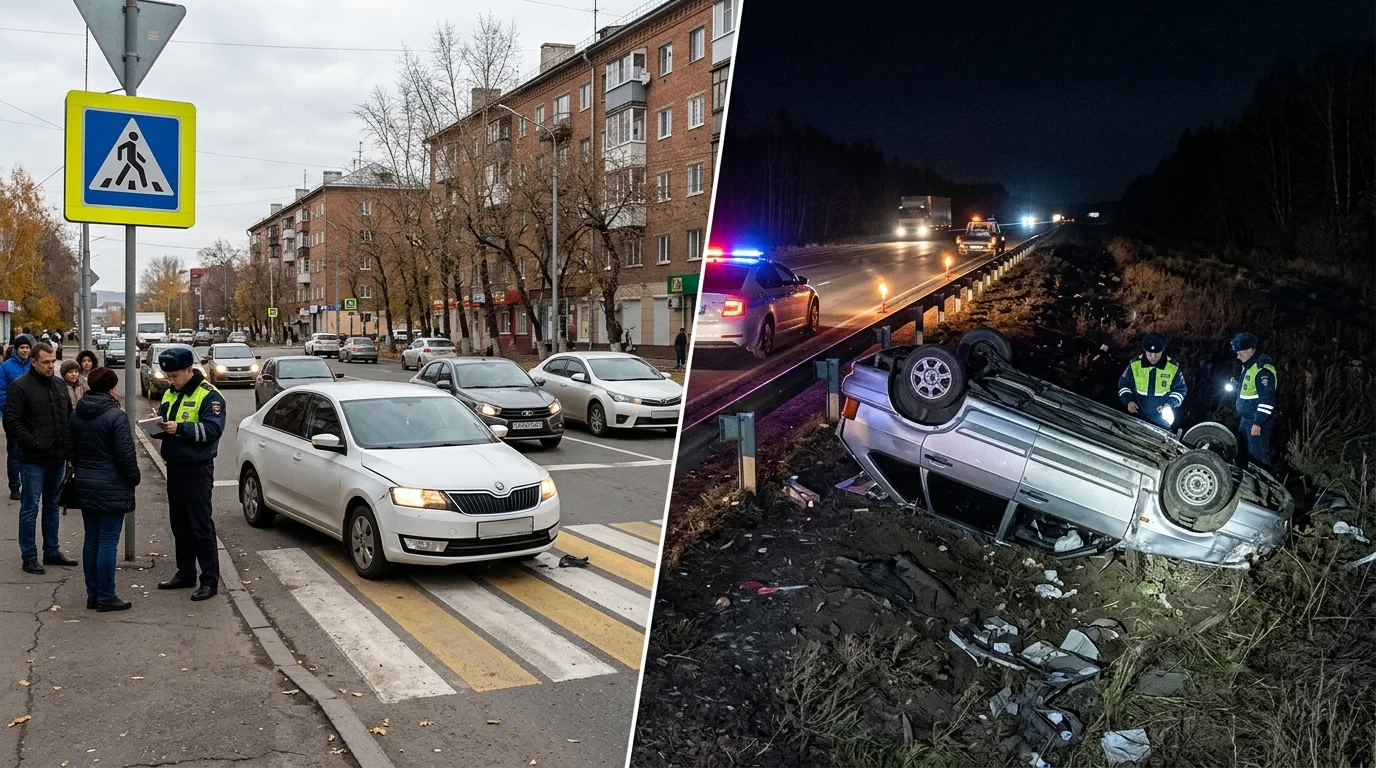 Два серьёзных ДТП за сутки в Хакасии: пострадали ребёнок и водитель
